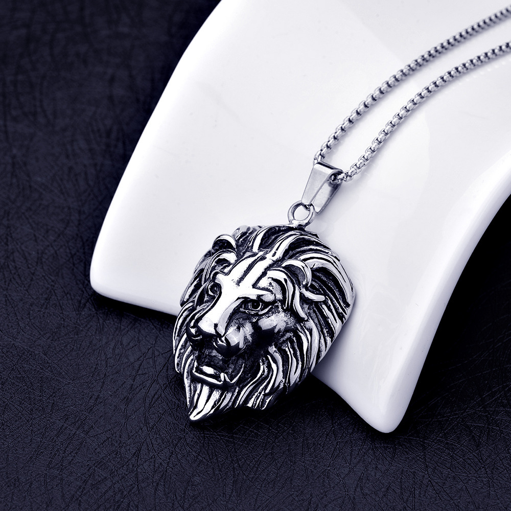 Moda osobowość Lion Naszyjnik męski biżuteria w zawieszka