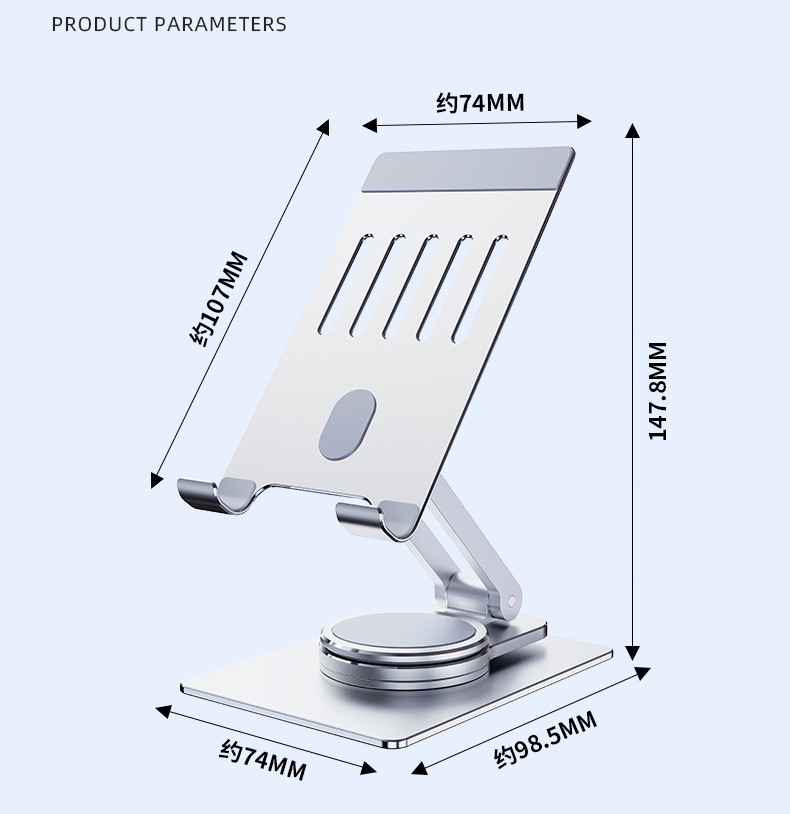 Vouwtelefoonhouder 360-graden roterende aluminium legering verstelbare bureau tabletstandaards