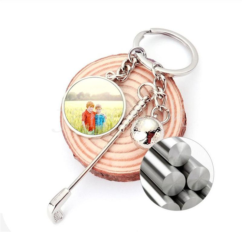 Party Favor Sublimation Blank heat transfer keychain heart-shaped round keychain European and American pendant keychains DE924