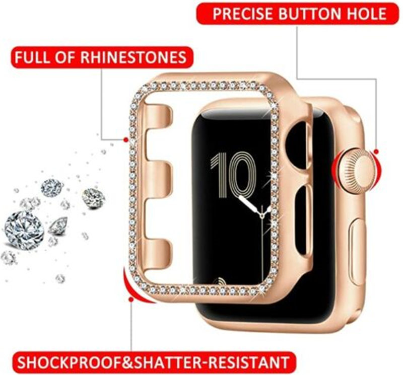 سلسلة ربط سلسلة من الفولاذ المقاوم للصدأ حزام bling diamond المصد من Apple Watch Ultra Series 8 7 6 5 4 SE 40mm 41mm 44mm 45mm 49mm