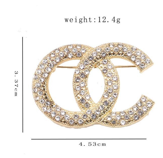 20style Brand Designer C Double Letter Brooches Women Luxury Rhinestone Crystal Pearl Brooch Suit Laple Pin Metal Fashion Jewelry 314x