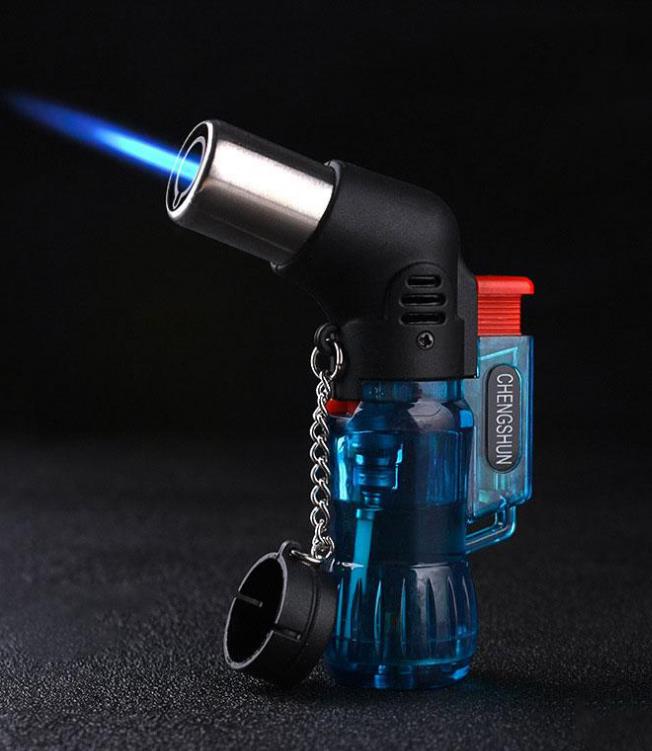 New Mini Butane Torch Lighters Jet Flame Cigar Cigarette Windproof Gas Lighter Plastic Fire Ignition Burner Cooking Lighters