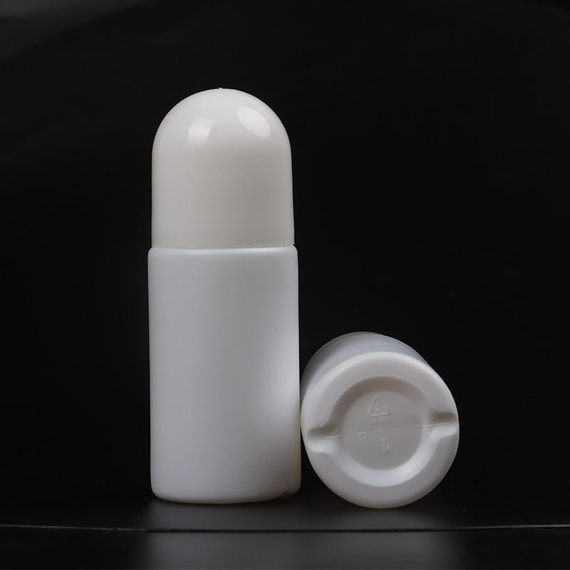 30ml 50ml 60ml Roll On Bottles White Plastic Travel Refillable Cosmetic Packaging Essential Oil Bottle