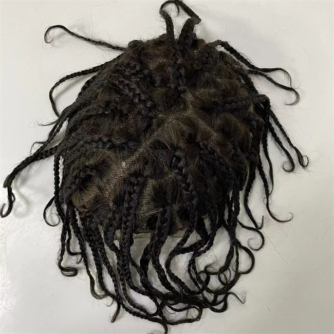 Indian Virgin Human Hair Pieces 8x10 fl￤tor spetsenheter full spetsstopp f￶r svarta m￤n