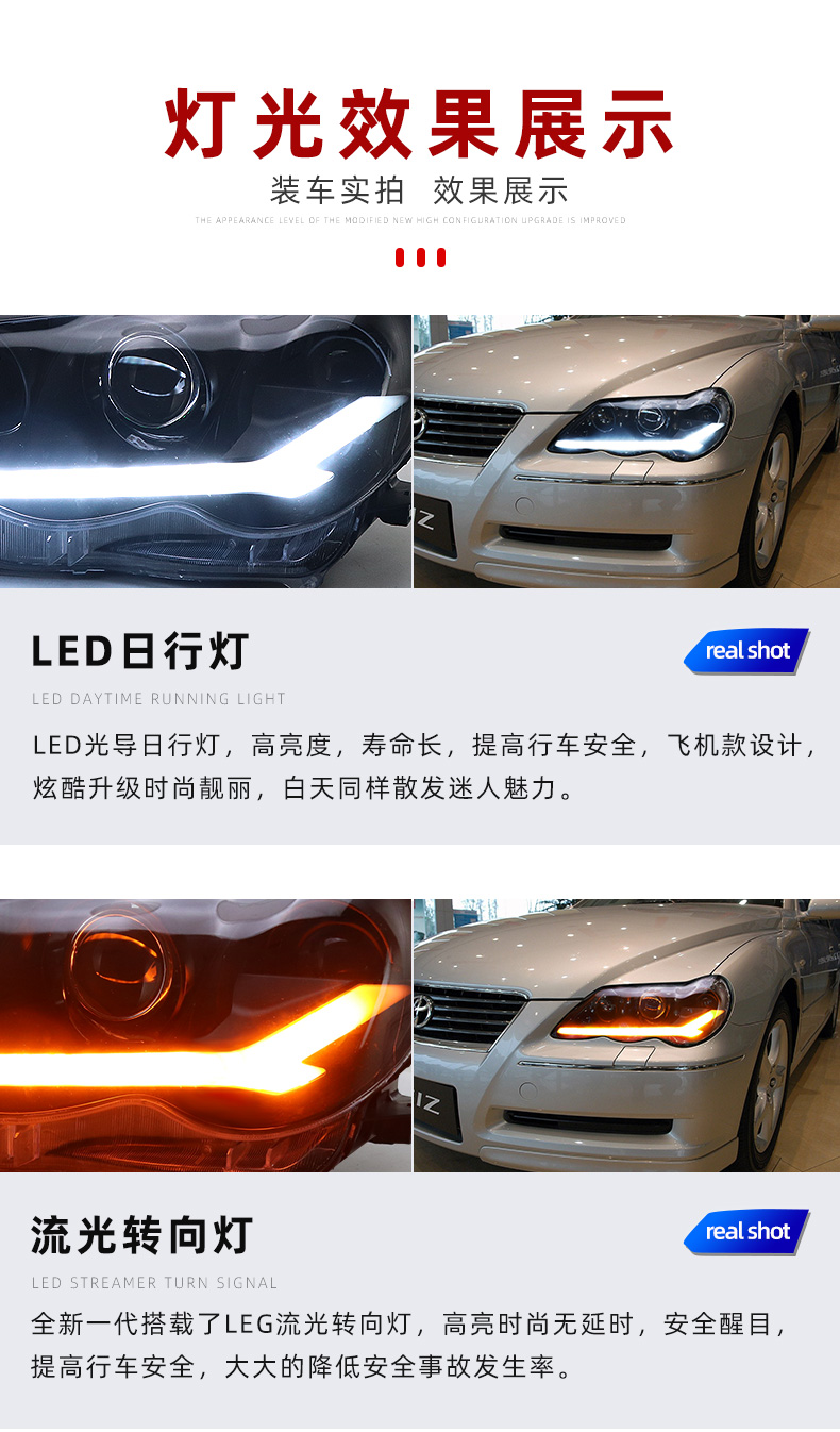 Car Headlights Assembly Turn Signal Blue DRL Start Up Animation Daytime Running Light For Toyota Reiz Mark X LED Headlight Front Lamp