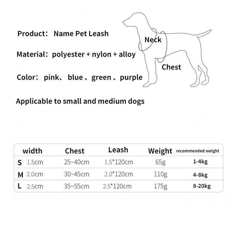 Collari cani Guinzagli Imbracatura Pet Vest Type Set Blends accessori Medium e Large Puppy T221212