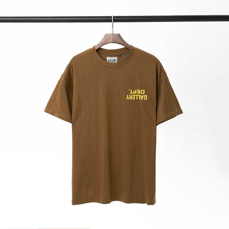 メンズTシャツGallerryss Designer Tshirts Deptt Sweaters New Inverted Letter Slogan Print Round Neck Cotton Short Sleeve Etge
