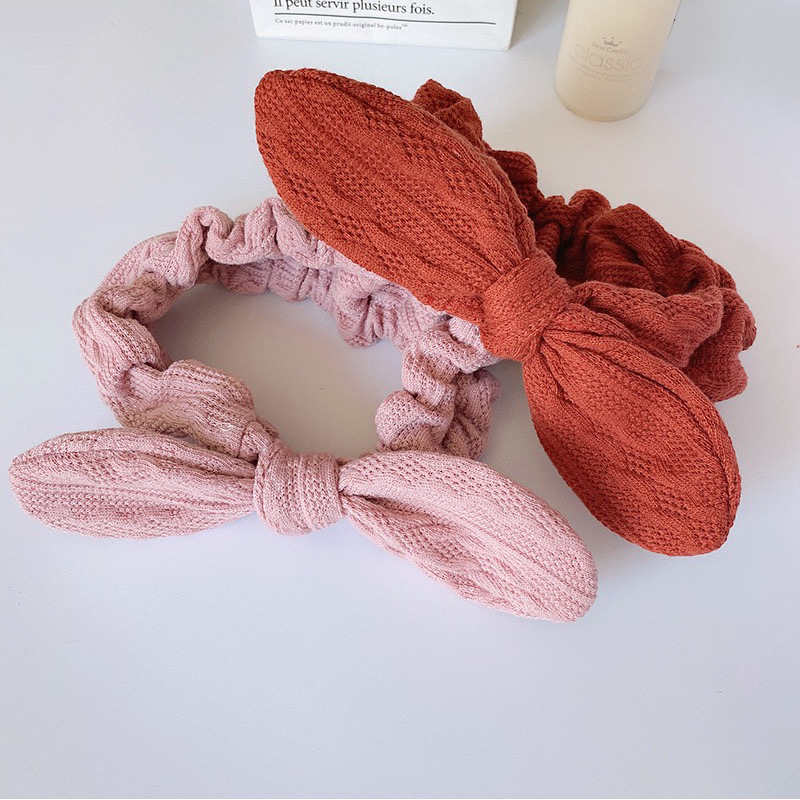 Wholesale Bowknot Hair Bands for Women Girls Fashion Knitted Face Washing Headbands Colorful Hair Tie Band