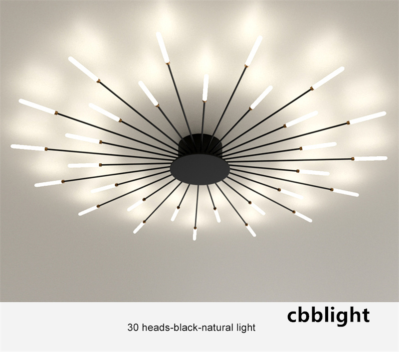 LED feu d'artifice lustre lampes pour salon chambre lustres de plafond modernes salle à manger lampe suspendue décor à la maison luminaires créatifs LRS020