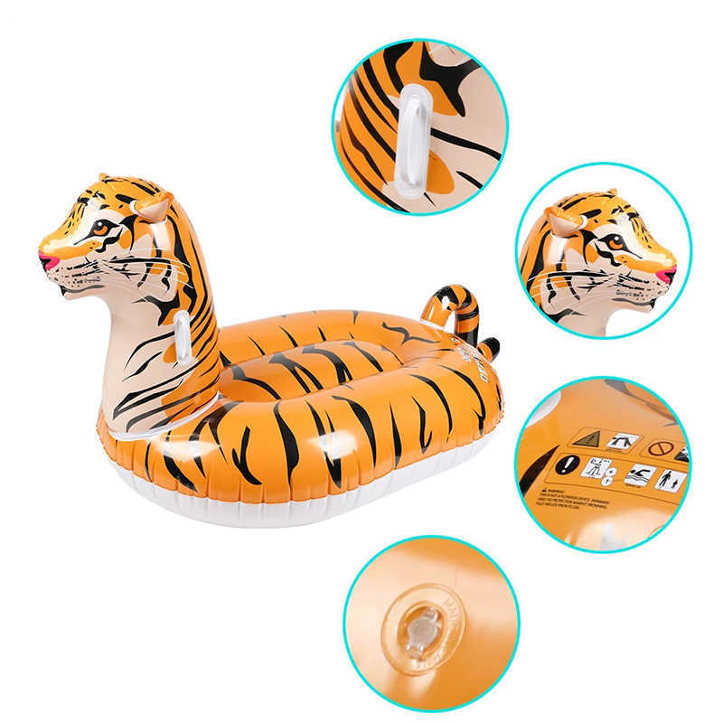 Life Vest Buoy Uppblåsbar Giant Tiger Float Lounge Rafts Pool Float med hållbara handtag Summer Pool Party Outdoor Indoor Decorations for Adult T221214