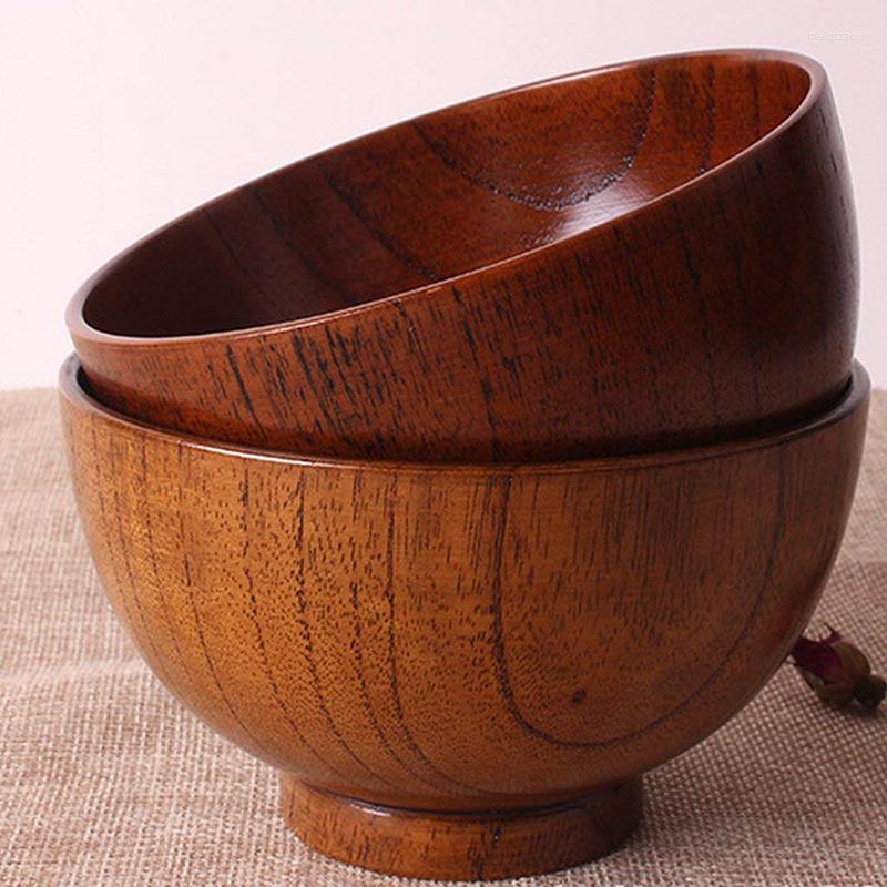 Bowls Wooden Bowl For Rice Soups Desserts Ice Cream And Antifreeze Asian Style