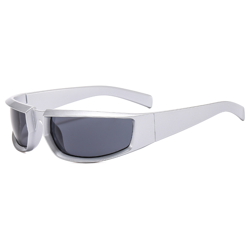 Óculos de sol Y2k Futurista Prata Hip-Hop Bongdi Sunglass Ciclismo Esportes Sunglasses317Z