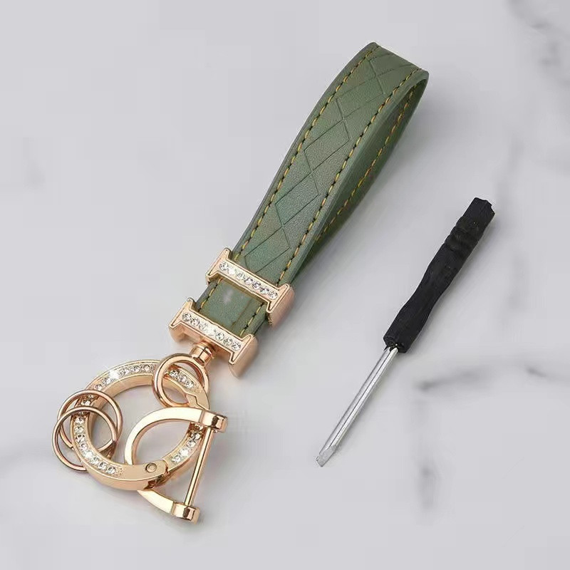 Porte-clés de ceinture incrusté de diamants pour hommes et femmes exquis simple clé de voiture suspendus ornements mignon porte-clés anneau pendentif up2594