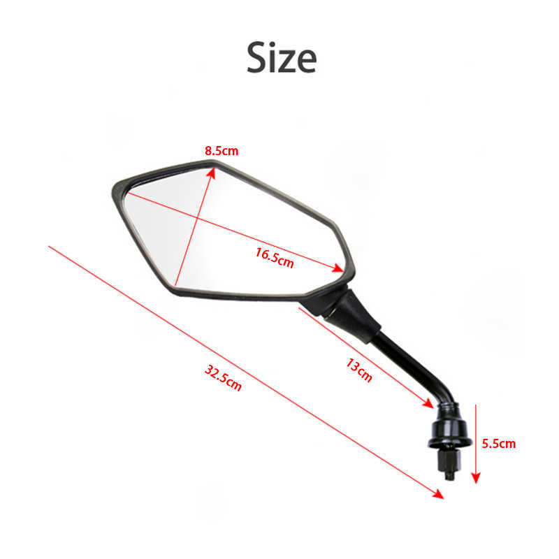 /Pair Motorcycle Scooter Motocross Rearview s Electrombile Back Side Convex Mirror 8/10mm Carbon Fiber 1214