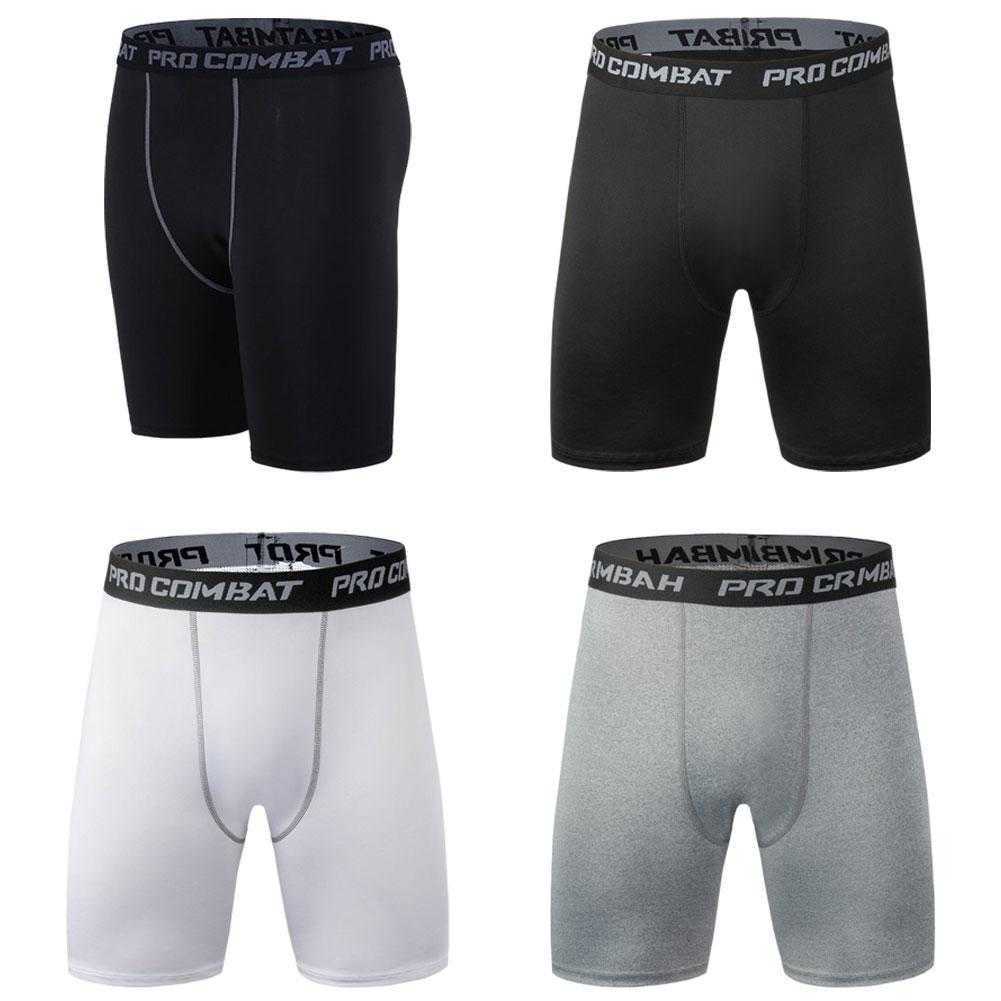 Men's Shorts New Male Fitness Quick-Drying Tight Elastic Compression Leggings Training Pants Men Running Comfort Black Gray Y2211