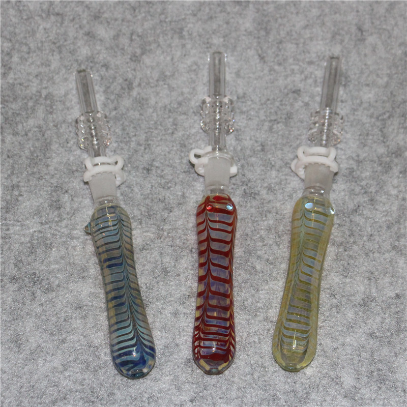 Hookah Glass Nectar Pipe with quartz tips glass Bongs Water Pipes Concentrate Dab Straw Oil Rigs