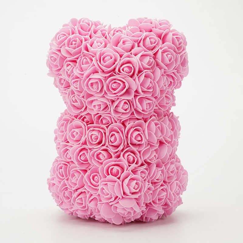 Flores secas Dia dos namorados Presente 25 cm de pelúcia de rosa de urso com y2212 vermelho
