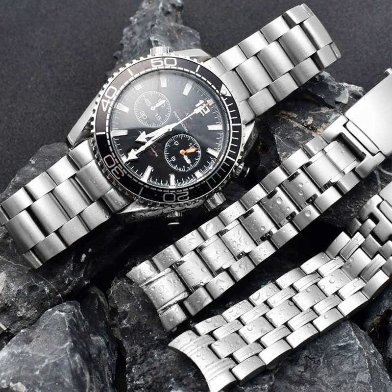 Cinturini orologi da uomo 20mm22mm Accessori orologi cinturino in acciaio inossidabile Omega 007 Seamaster Planet Ocean 300m cinturino sportivo302a