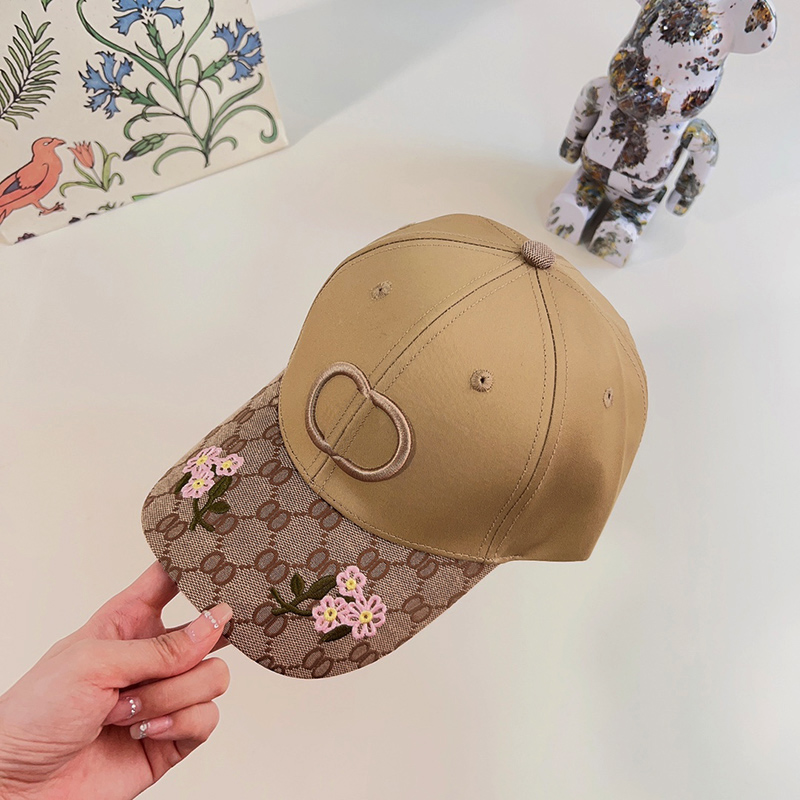 野球帽デザイナー帽子高級帽子花刺繍デザイン気質百を取るスポーツスタイル野球帽ファッションカジュアル帽子ギフト非常に良い