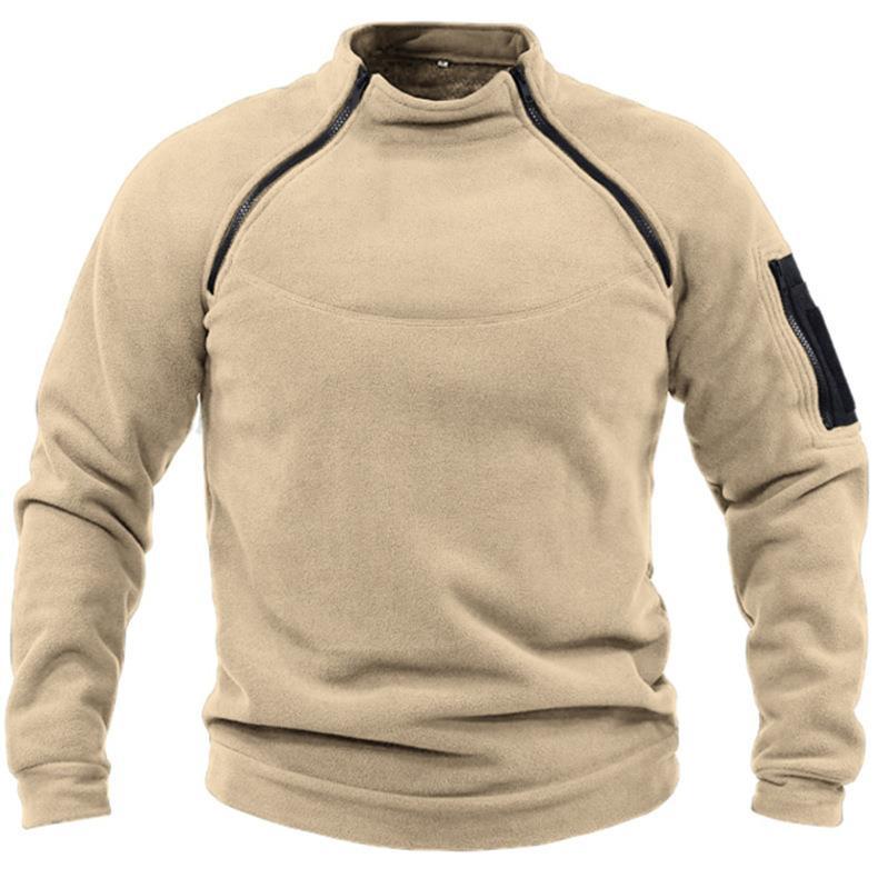 Veste extérieure tactique pour hommes vêtements de chasse fermetures à glissière chaudes polaire pull hommes coupe-vent automne hiver manteau sous-vêtement thermique