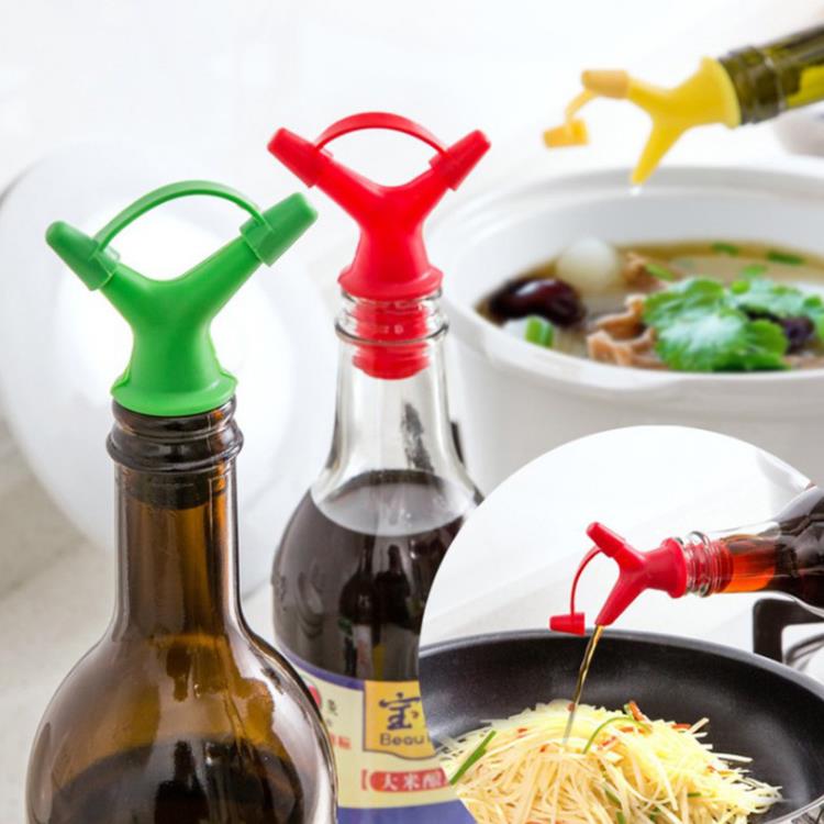 Silicone Double Sauce Soja Liquide Verseurs De Vin Rouge Débit Bouchons De Bouteille De Vin Verser Bec Bouchon De Bouteille Décanteur Verseur Aération SN505