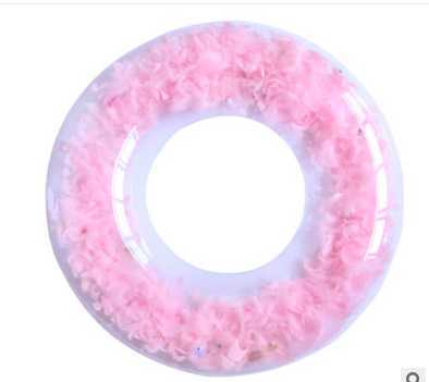 Life Vest Buoy Beautiful Swim Circle Pool Floating Mattress Float Water Pool Party Inflatable Swimming Ring Float Round Feather Seat Toy T221214