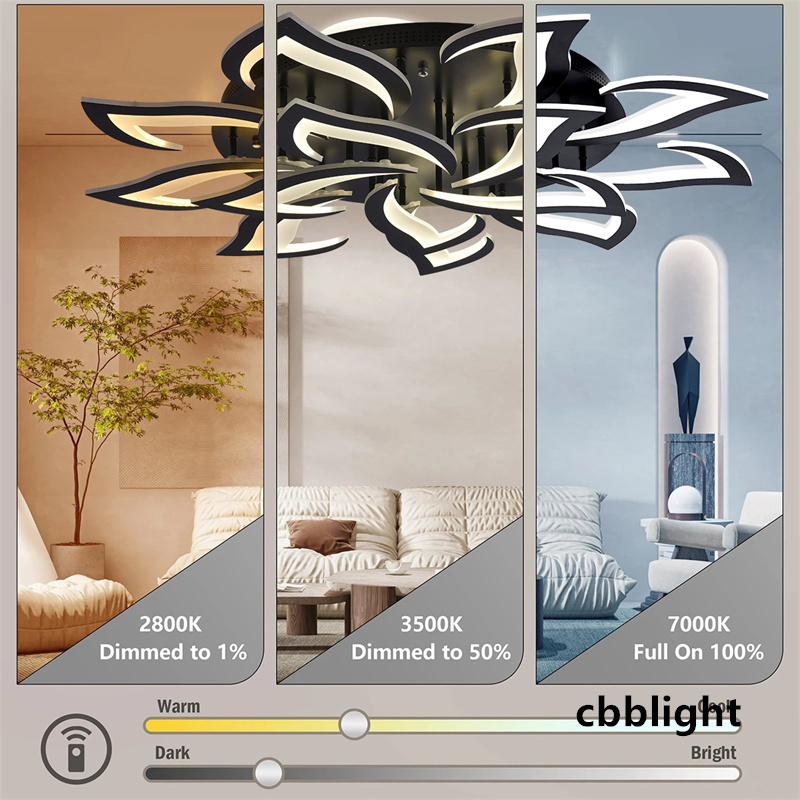 Nya pendellampor inomhus LED -ljuskrona för vardagsrum sovrum hemljus modern takbelysning ljuskronor lampor app med rc dimble lrs019