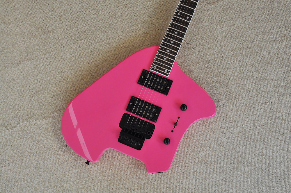 Guitare électrique rose avec HUmbuckers Floyd Rose palissandre peut être personnalisé