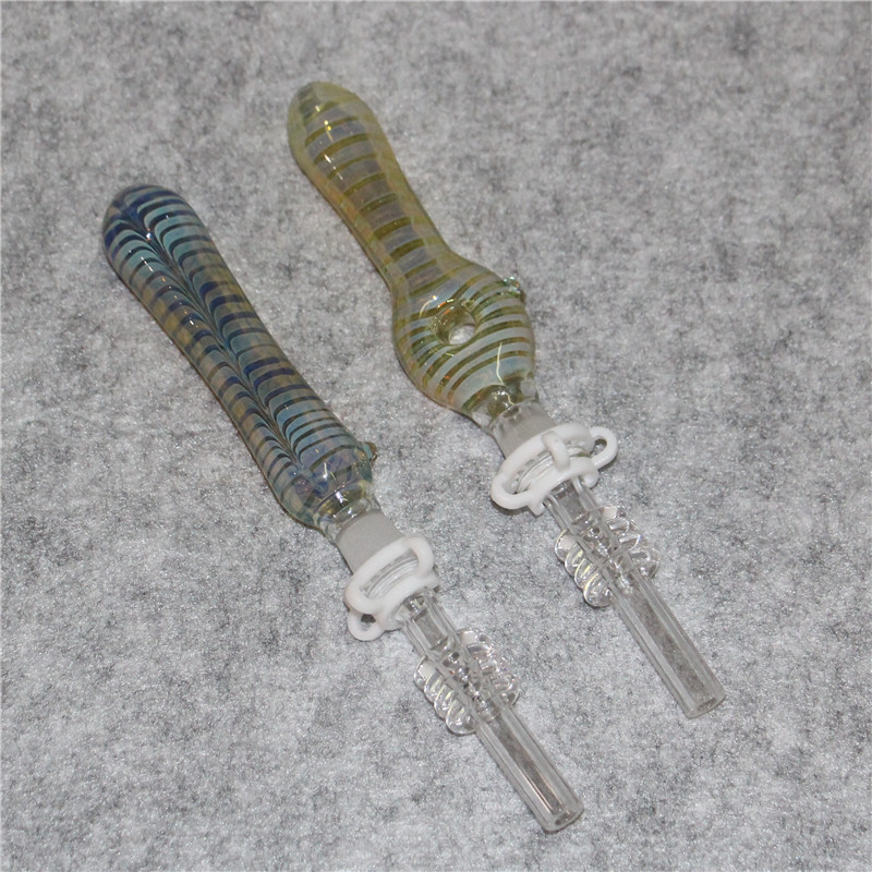 Pipe de nectar en verre du narah avec pointes de quartz Bangs en verre Pipes d'eau Concentré DAB Paille