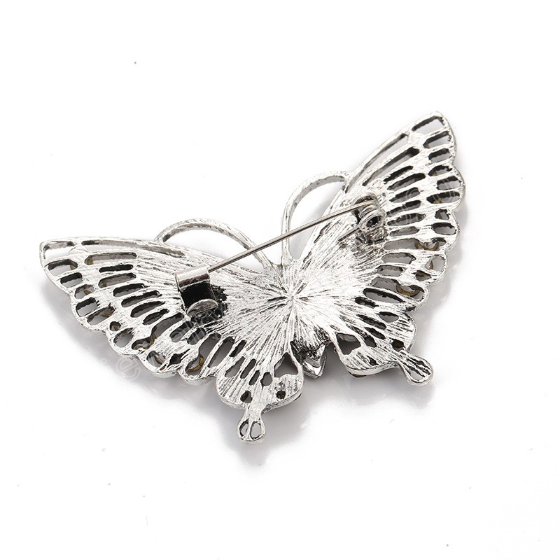 Grande cristallo rinestone farfalla spilla spilla con fibbia clip da donna spillo da bagno spilla da matrimonio alloggia