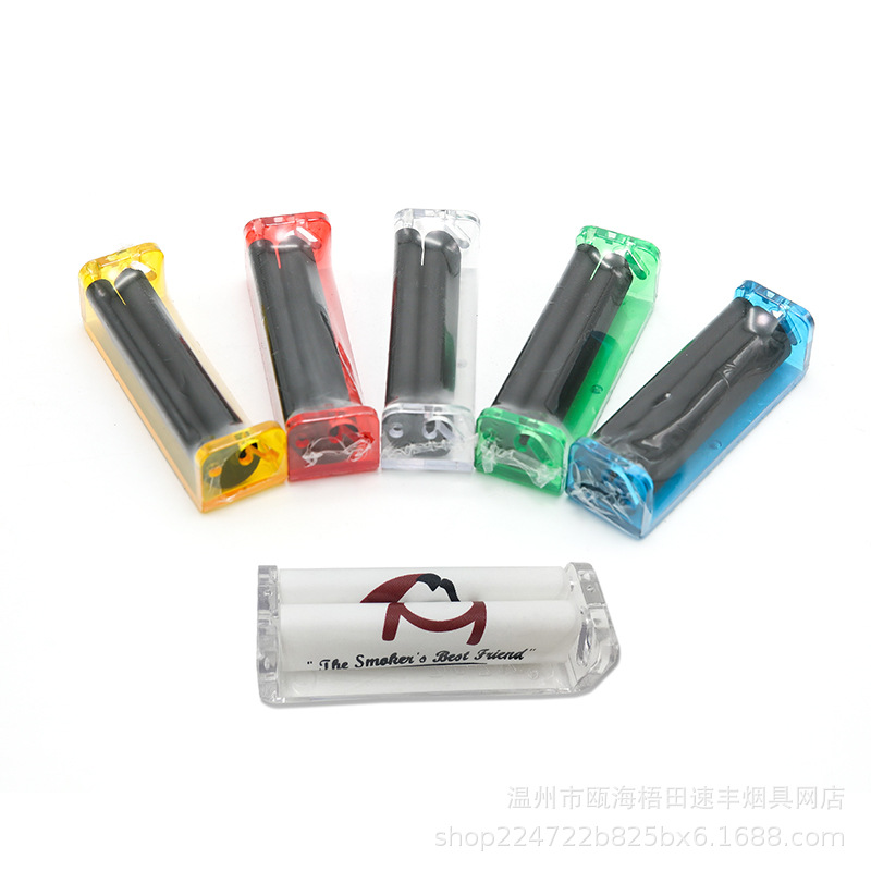 Rookbuizen Groothandel Handmatig plastic sigarettenmaker Acryllengte 120 mm/80 mm Sigarettengereedschap Metalen sets