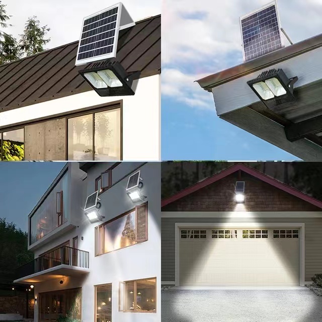 200w Solar Wall Lights Spotlights LED Light 5M Cord Outdoor Garden Remote Control Waterproof Flood Lighting Wall Lamp279Q