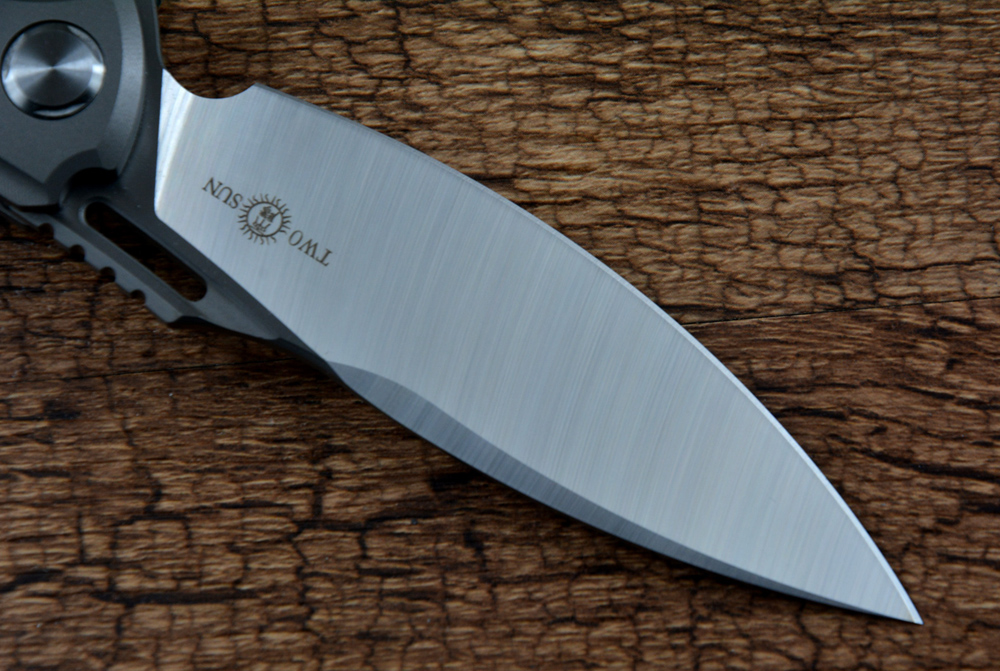 TWOSUN – couteaux de poche pliants, Flipper M390, lame tactique en acier, couteau de survie de chasse, outil d'extérieur, roulement à billes TS162