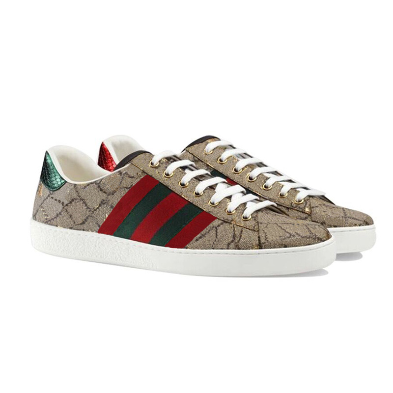 2024 Casual Shoes Designer Sneakers Womens Shoes Sports Trainer Tiger Embroidered White Green Red Stripes Unisex Walking platform Men Women Ace Bee Snake Size 40-45