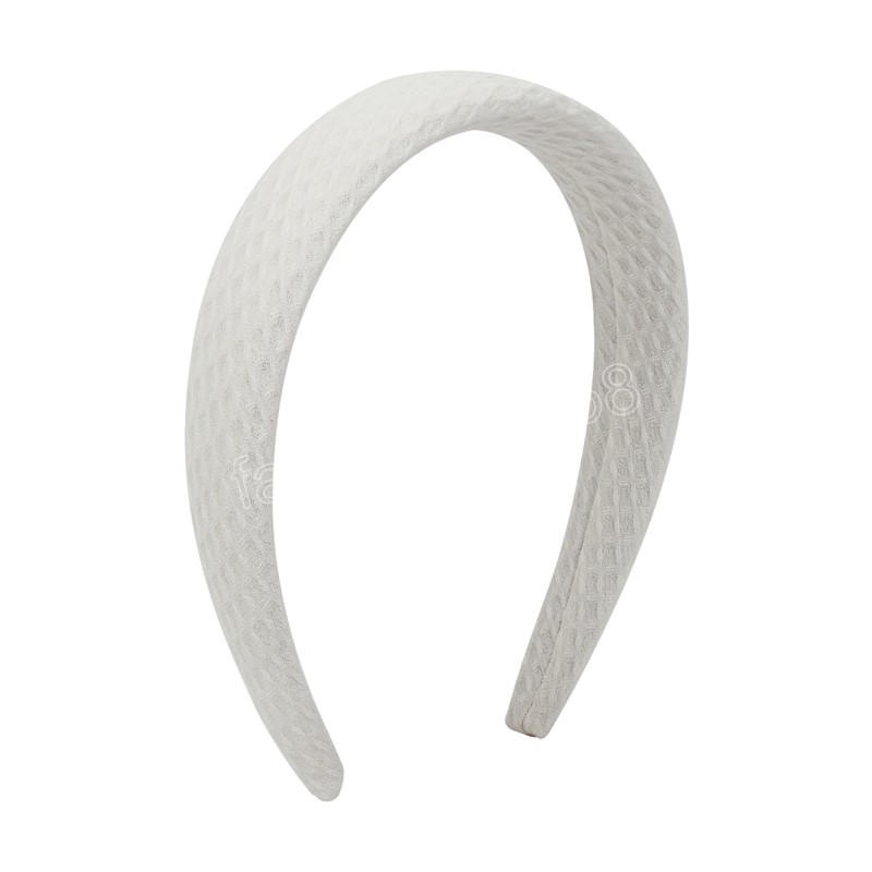 Soild Color Headband Vintage Head Bands Soft Sponge Hairband Handmade Cream Waffle Women Hair Hoop Copricapo Accessori capelli