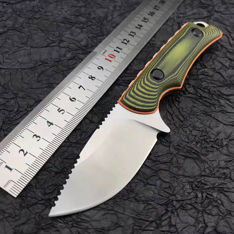 Hot R1235 Couteau droit de survie S30v Lame satinée Full Tang G10 Poignée Camping en plein air Chasse Pêche Couteaux à lame fixe avec Kydex