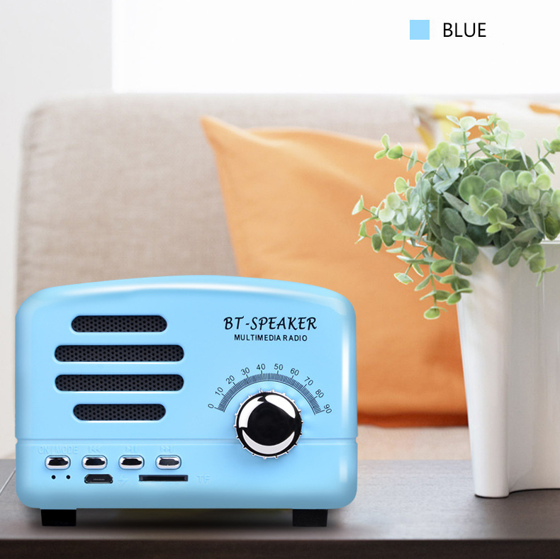 Mini Bluetooth Speaker Radio Retro Sound Box Music Player Portable Wireless Handsfree Classic Speakers Support TF Card FM