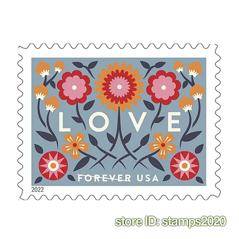 USA 2022 Forever Love First Class 5 Arkusz 20 Celebration Valentine Anniversary Wedding Romance Party