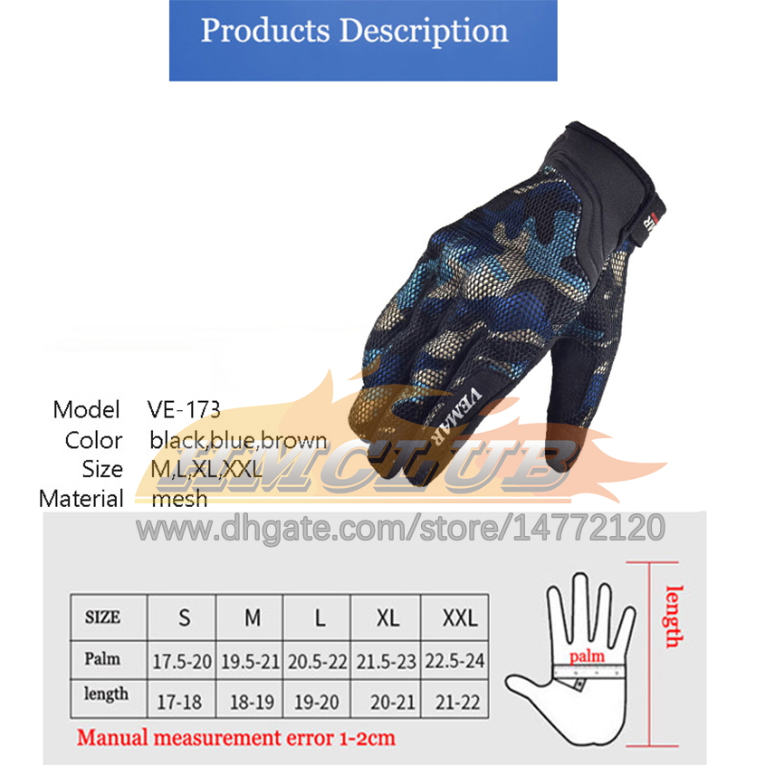 ST668 Mesh Motorfietshandschoen Summer Ademend Wearable Motocross Gloves Men Anti-Fall Motor Bike Gloves