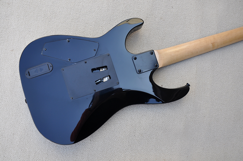Guitare électrique noire à 6 cordes avec micros EMG Les cordes de touche en palissandre Floyd Rose peuvent être personnalisées