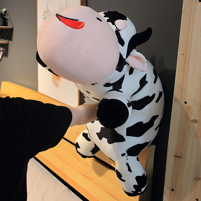 80-120 cm Giant Size Lying Cow Soft Plush Sleep Pillow Fyllda s￶ta djurens n￶tkreatur Plush Toys For Children Lovely Baby Girls Gift