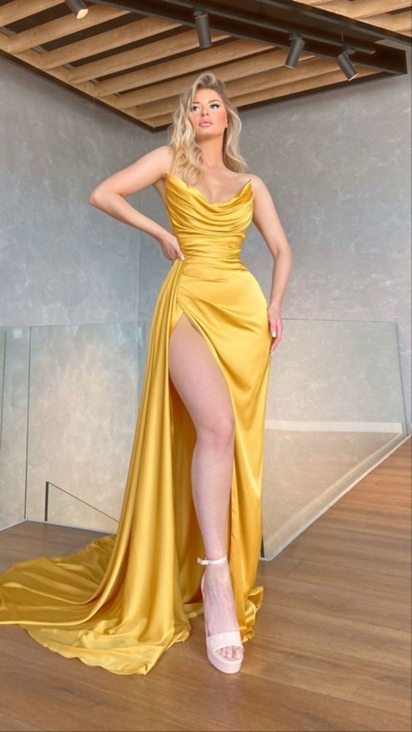 Robe de bal sexy sirène longue pour femme, grande taille, en satin, fendue sur le côté haut, longueur au sol, robe de soirée formelle, anniversaire, occasion spéciale, sur mesure