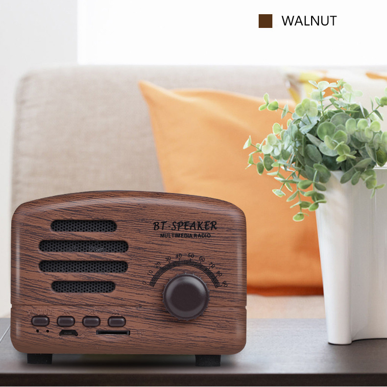 Mini-Bluetooth-Lautsprecher, Radio, Retro-Soundbox, Musik-Player, tragbare kabellose Soundbox, Freisprecheinrichtung, klassische Lautsprecher, unterstützt TF-Karte, FM-Radio