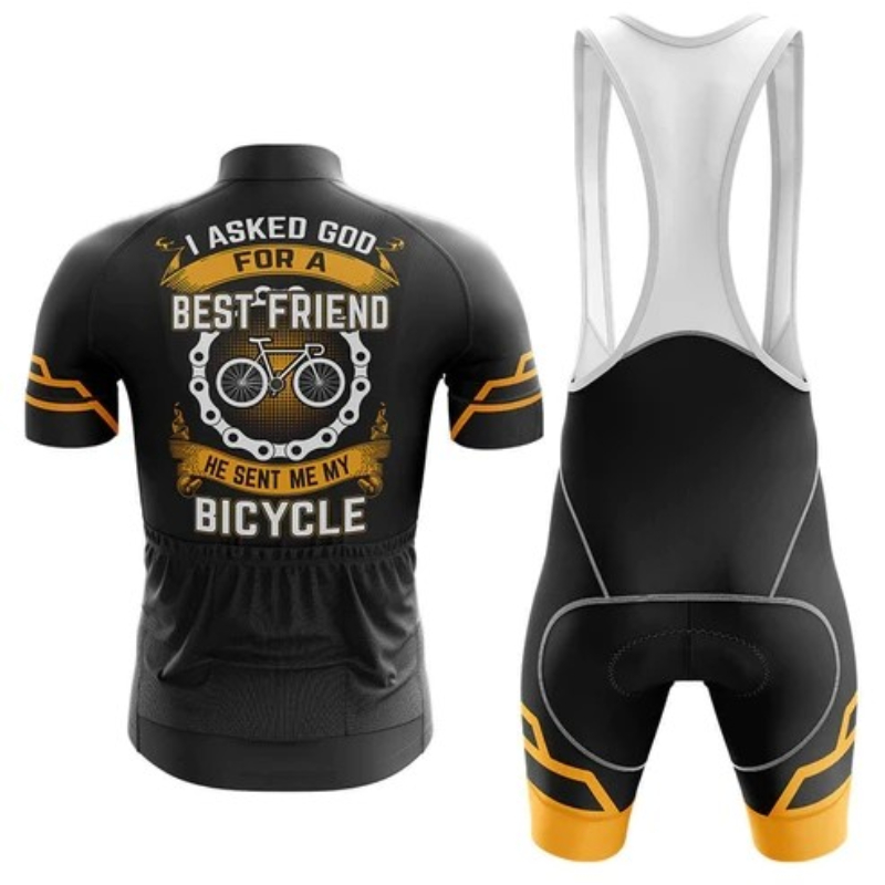 God Sent Me A Bicycle Pro Team Cycling Jersey Set 2023 Newset Summer Quick Dry Bicycle Clothing Maillot Ropa Ciclismo MTB Cycling Men Suit