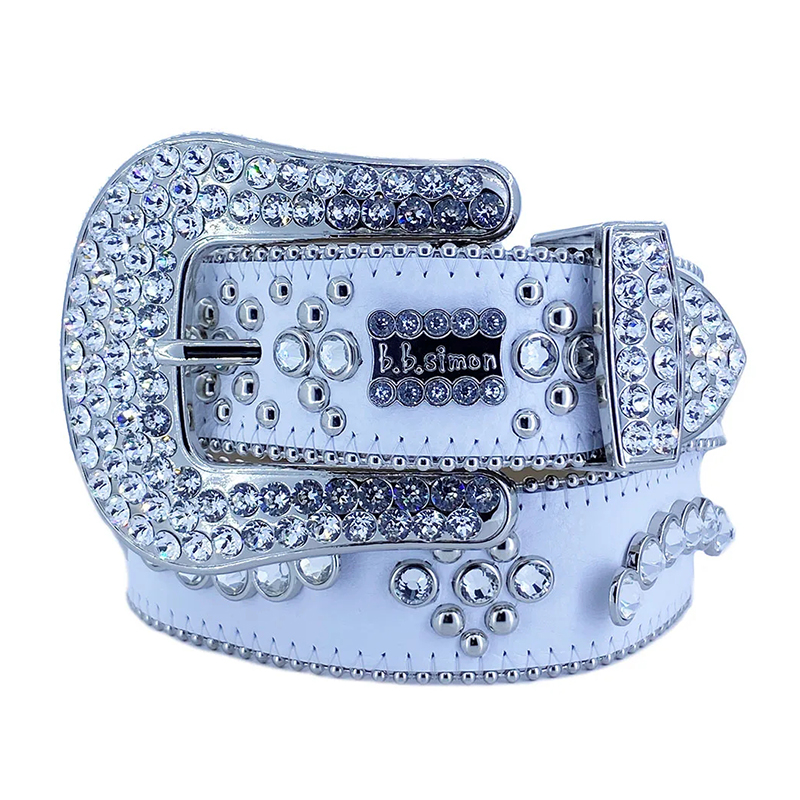 2023 Diseñador de moda BB Simon Belts for Men Women Cinturón de diamante brillante Multicolor blanco Blanco con diamantes de imitación Bling como cumpleaños C239J