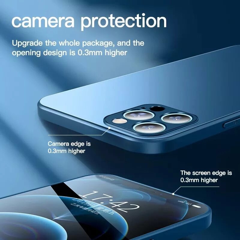 AG силиконовые матовые стеклянные чехлы для Iphone 14 13 12 11 Pro Max ProMax Plus чехол для телефона с матовыми очками со встроенной пленкой для объектива