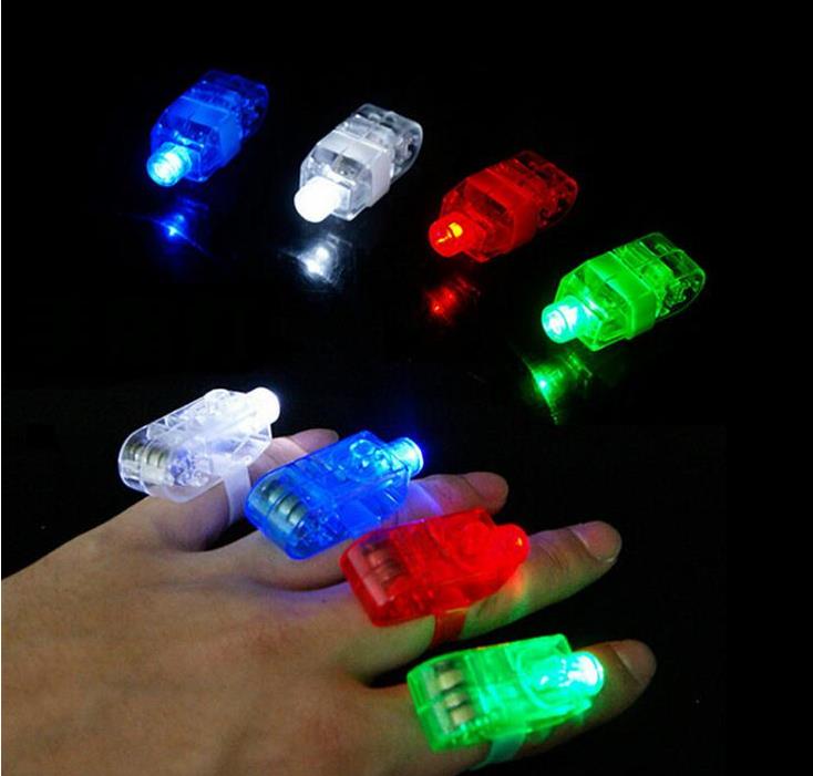 Party Supplies LED Finger Lights Finger-Flashing Ring Halloween Christmas Birthday Wedding Gifts Children Festival Night Luminous Toys SN525