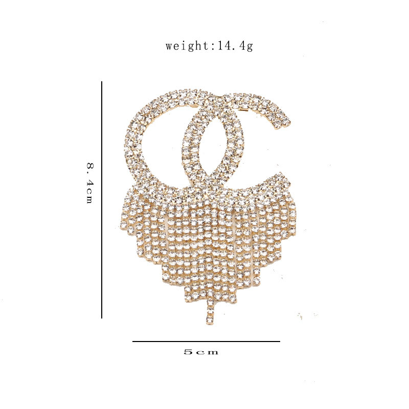 18K Altın Kaplama Marka Çift Mektup Broşlar Geometrik Tasarım Kakmı İnci Sweater Takım Takım Pin Moda Erkekler Kadın Kolye Broo301Z
