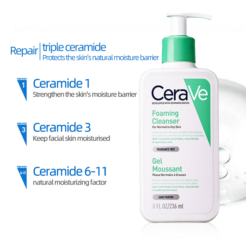 Crema la cura della pelle di marca 236ml Cerave SA Detergente levigante Detergente schiumogeno idratante Lozione idratante Gel il trattamento corretto del corpo senza profumo Spedizione veloce