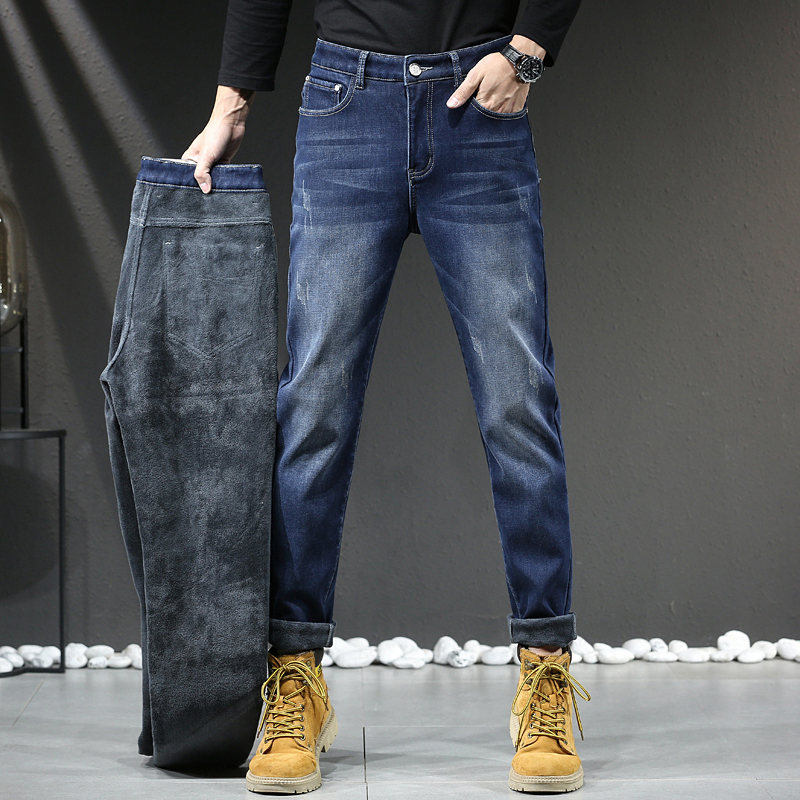 Neue JEANS Chinohose Hose Herrenhose Stretch Herbst Winter eng anliegende Jeans Baumwollhose gewaschen gerade Business Casual QK500